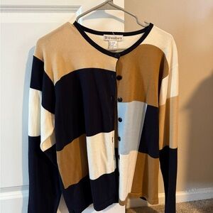 Dressbarn Black and Cream Cardigan